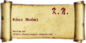 Kész Noémi névjegykártya